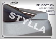 Spoiler zadní kapoty křídlo Stylla Peugeot 309 85-93
