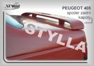 Spoiler zadní kapoty, křídlo Stylla Peugeot 405 sedan 87-95