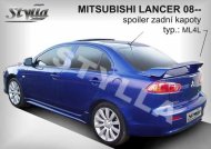 Spoiler zadní kapoty polo WRC, křídlo Stylla Mitsubishi Lancer sedan 10 08-