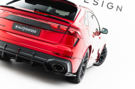 Spoiler zadního narázníku Audi RSQ8 Mk1 Facelift černý lesklý plast
