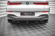 Spoiler zadního nárazníku BMW X6 M-Pack G06 s křídélky černý lesklý plast