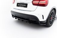Spoiler zadního narázníku Mercedes-Benz GLA 45 AMG X156 Facelift černý lesklý plast