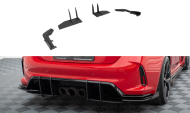 Spoiler zadního nárazníku Street pro + flaps Honda Civic Type-R Mk 11 černo červený