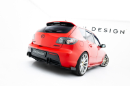 Spoiler zadního nárazníku Street pro Mazda 3 MPS Mk1 EU Version černo červený