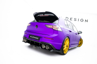 Spoiler zadního narázníku V.2 Volkswagen Golf R Mk8 / Mk8 Facelift černý lesklý plast