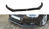 Spojler pod nárazník lipa Audi A4 B8 facelift V.2 11-15 černý lesklý plast