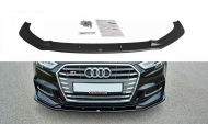 Spojler pod nárazník lipa Audi S3 / A3 S-Line 8V FL černý lesklý plast