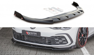 Spojler pod nárazník lipa + Flaps V.3 Volkswagen Golf 8 GTI černý lesklý plast