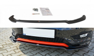 Spojler pod nárazník lipa Ford Focus MK3 ST-Line Facelift V.2 15-18 černý lesklý plast