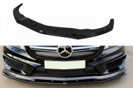 Spojler pod nárazník lipa Mercedes CLA 45 AMG C117 před faceliftem V.2 černý lesklý plast