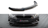 Spojler pod nárazník lipa V.1 BMW 4 Gran Coupe F36 černý lesklý plast