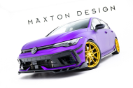 Spojler pod nárazník lipa V.1 Volkswagen Golf R Mk8 Facelift černý lesklý plast