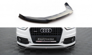 Spojler pod nárazník lipa V.2 Audi Q3 S-line 8U černý lesklý plast