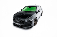 Spojler pod nárazník lipa V.2 Škoda Superb Sportline Mk4 černý lesklý plast