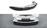 Spojler pod nárazník lipa V.2 Tesla Model X Mk1 Facelift černý lesklý plast