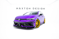 Spojler pod nárazník lipa V.3 + flaps Volkswagen Golf R Mk8 Facelift černý lesklý plast
