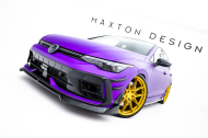 Spojler pod nárazník lipa V.4 Volkswagen Golf R Mk8 Facelift černý lesklý plast