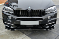Spojler pod přední nárazník lipa V.1 BMW X5 F15 M50d 2013-2018 černý lesklý plast
