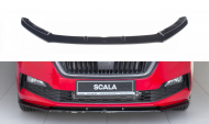 Spojler pod přední nárazník lipa V.1 Škoda Scala 2019 -  černý lesklý plast