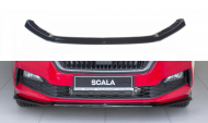 Spojler pod přední nárazník lipa V.3 Škoda Scala 2019 -  černý lesklý plast