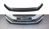 Spojler pod přední nárazník lipa V.3 Škoda Superb Mk3 Facelift 2019 - černý lesklý plast