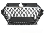 Sportovní maska pro AUDI A3 8V 2012-2016 PDC RS quattro style - černá lesklá / chrom