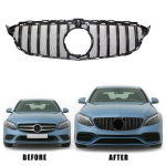 Sportovní maska pro Mercedes-Benz C-Class (W205) 2014-218 GT-R style - černá lesklá