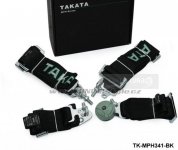 Sportovní pásy Takata replica 4-bodové black