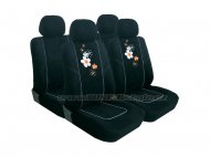 Sportovní potahy sedadel COMFORT černé/se vzorem, 8-dílná sada