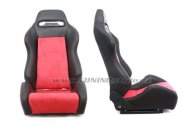 Sportovní sedačka kožená R-LOOK Black - Red