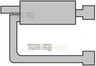 Sportovní výfuk ULTER SPORT Univerzální  duplex 120x80mm typ1 vstupní pr. 50mm