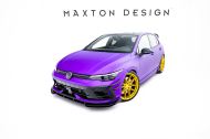 Street pro spojler pod nárazník lipa + flaps Volkswagen Golf R Mk8 Facelift černý