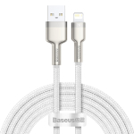 USB kabel Lightning Baseus Cafule, bílý 2,4A 200 cm