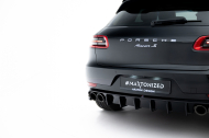 Zadní difuzor Porsche Macan Mk1 lesklý plast - double duplex