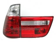 Zadní světla BMW E53 X5 červená / chrom krystal