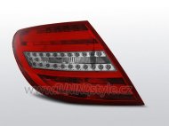 Zadní světla LED bar Mercedes-Benz C W204 07-10 sedan červená