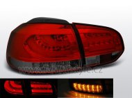 Zadní světla LED BAR VW Golf 6 08-12 červená/kouřová