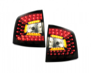 Zadní světla LED, dynamický blinkr pro Škoda Octavia II 1Z  04-12 černá/kouřová