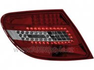Zadní světla LED Mercedes Benz W204 07-10 červená/chrom