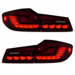 Zadní světla OLED s dynamickým blinkrem BMW 5 G30 / F90 17-20 M4 look červená