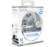 Žárovka Philips White Vision 2ks 12258WHVSM H1 12V 55W