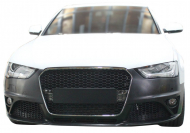 Přední nárazník + maska chrom černá Audi A4 B8 13-16 RS4 Style