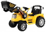 Dětský elektrický traktor 2.4G, žlutý